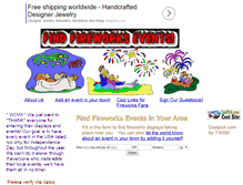 Tablet Screenshot of fireworksevents.com